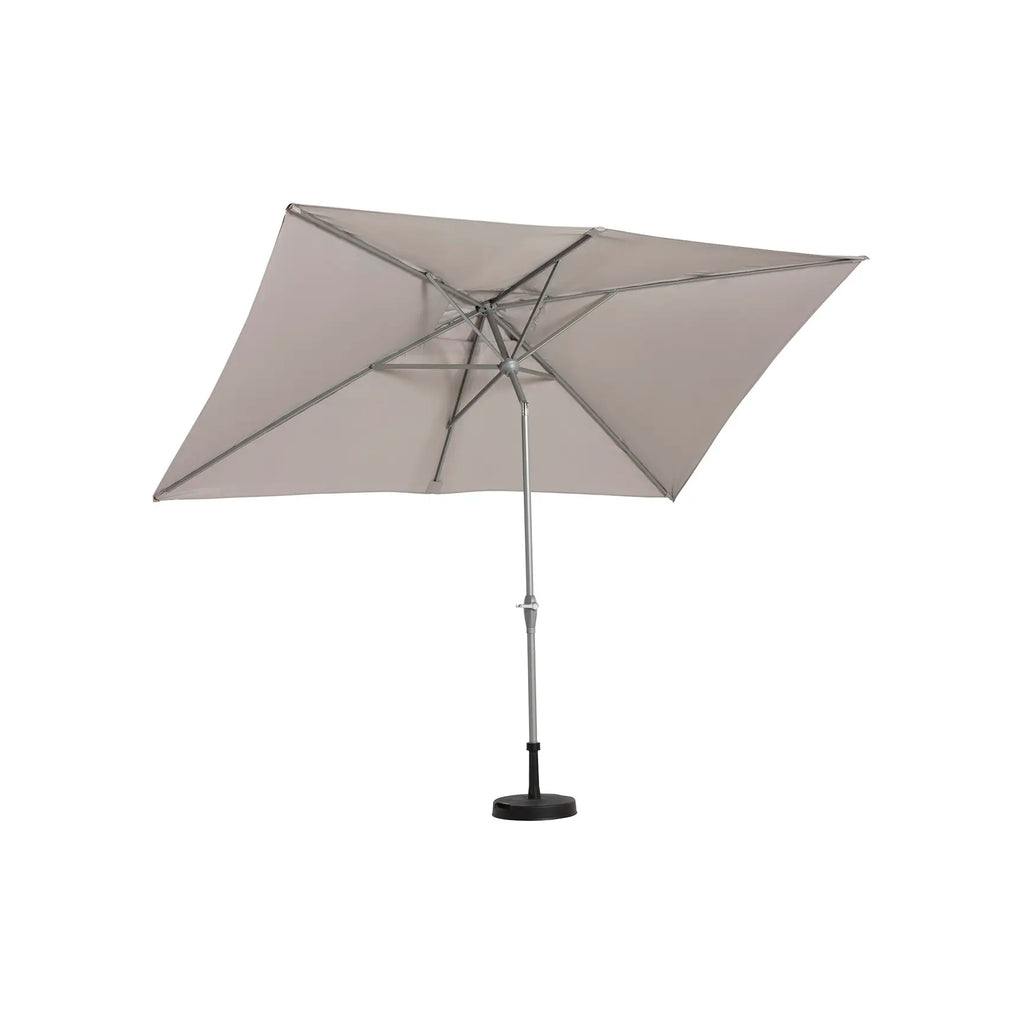 3x2M Grey Rectangular Parasol and Base
