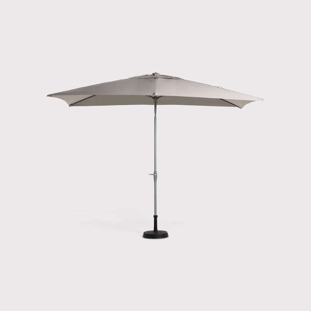 3x2M Grey Rectangular Parasol and Base