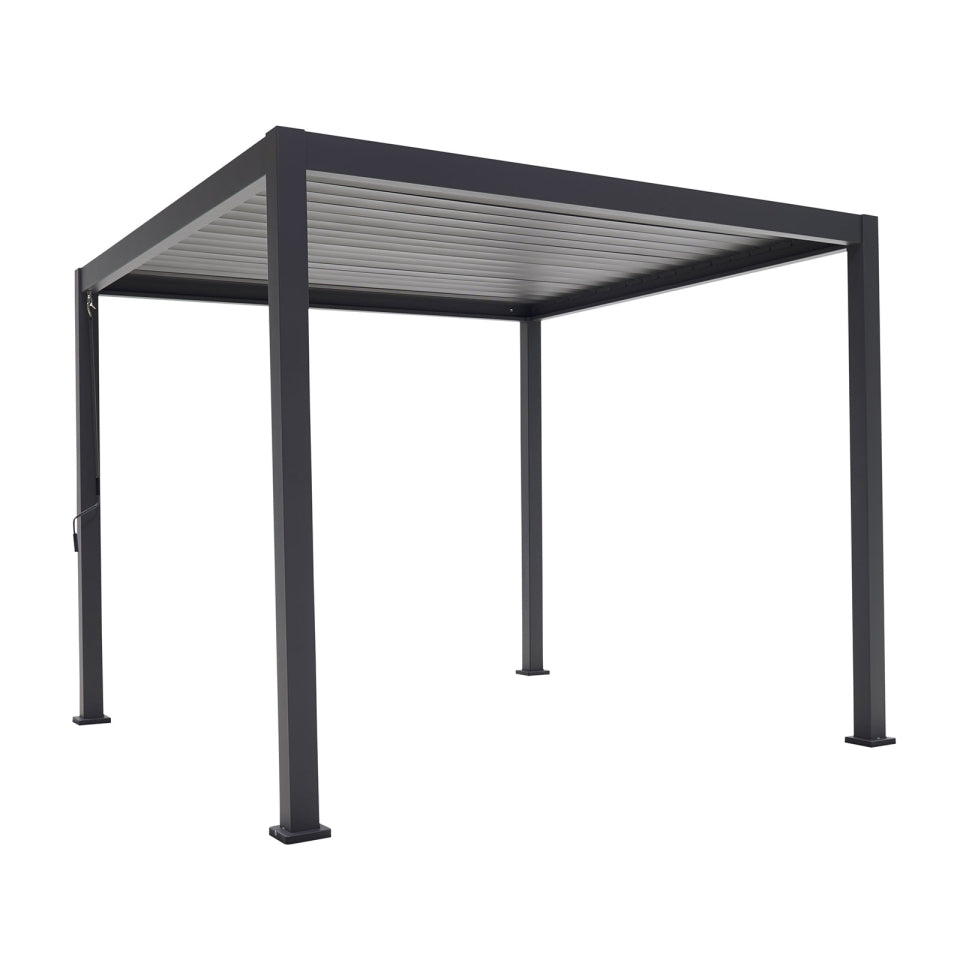 Proteus Metal Pergola in Graphite Grey - 4.0m x 3.0m Free Standing