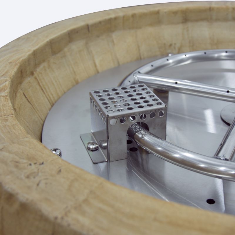 Elementi Lafite Outdoor Concrete Barrel Fire Table – Brown