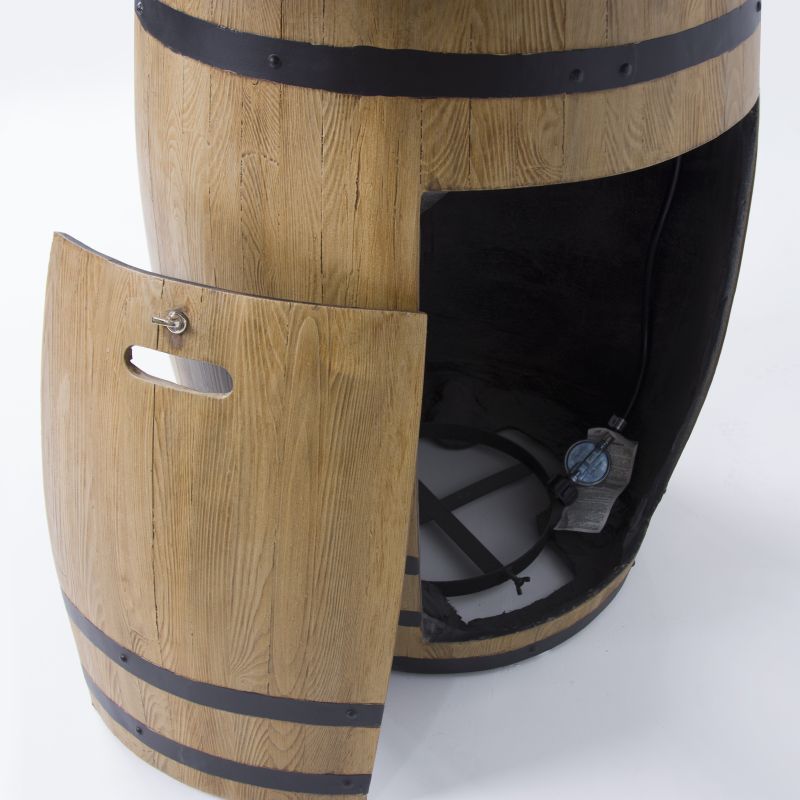 Elementi Lafite Outdoor Concrete Barrel Fire Table – Brown