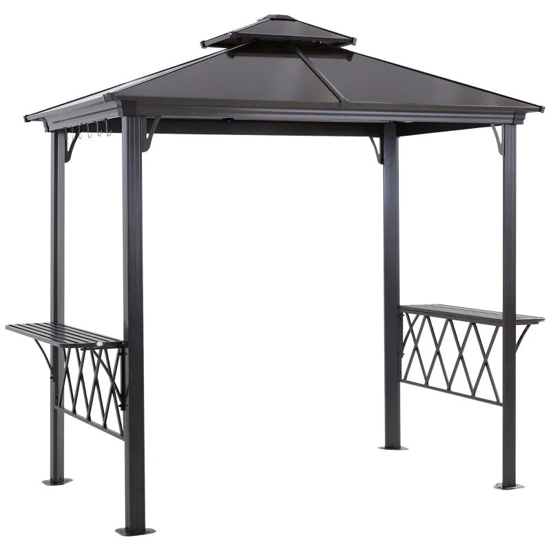 Outsunny 8.9' x 4.9' BBQ Grill Gazebo – Dark Brown
