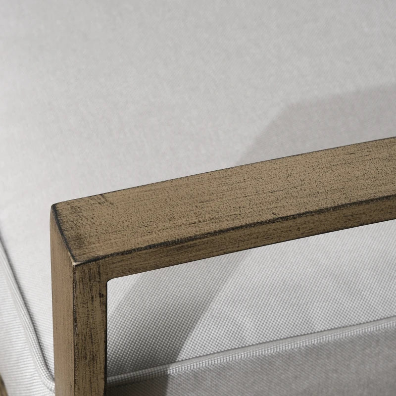 Outsunny Outdoor 3-Piece Patio Set with Rocking Chairs – Light Grey