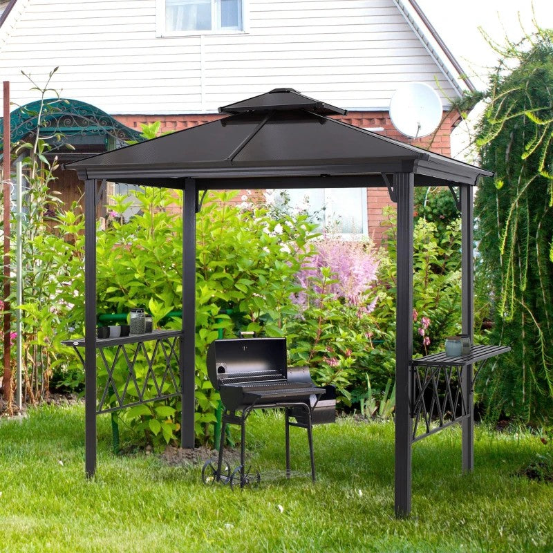Outsunny 8.9' x 4.9' BBQ Grill Gazebo – Dark Brown