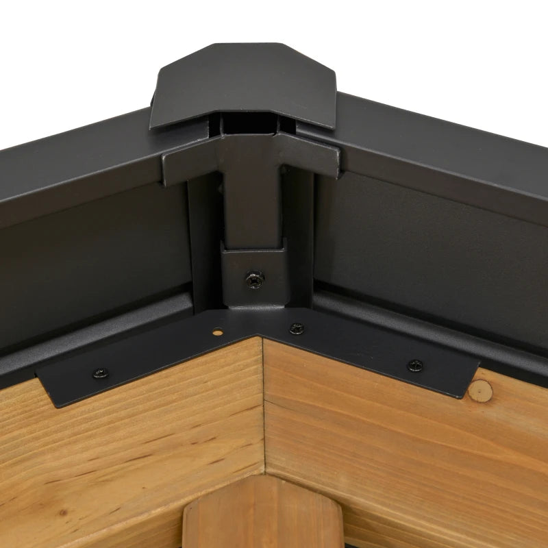 Outsunny 11' x 13' Hardtop Gazebo – Steel Roof & Wooden Frame