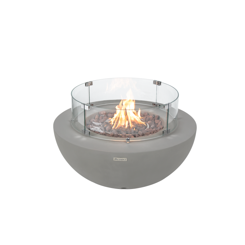 Modeno Roca Outdoor Concrete Fire Table – Light Grey