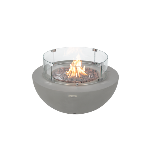 Modeno Roca Outdoor Concrete Fire Table – Light Grey